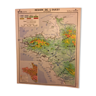 Carte d’école région de l’ouest (Bretagne)