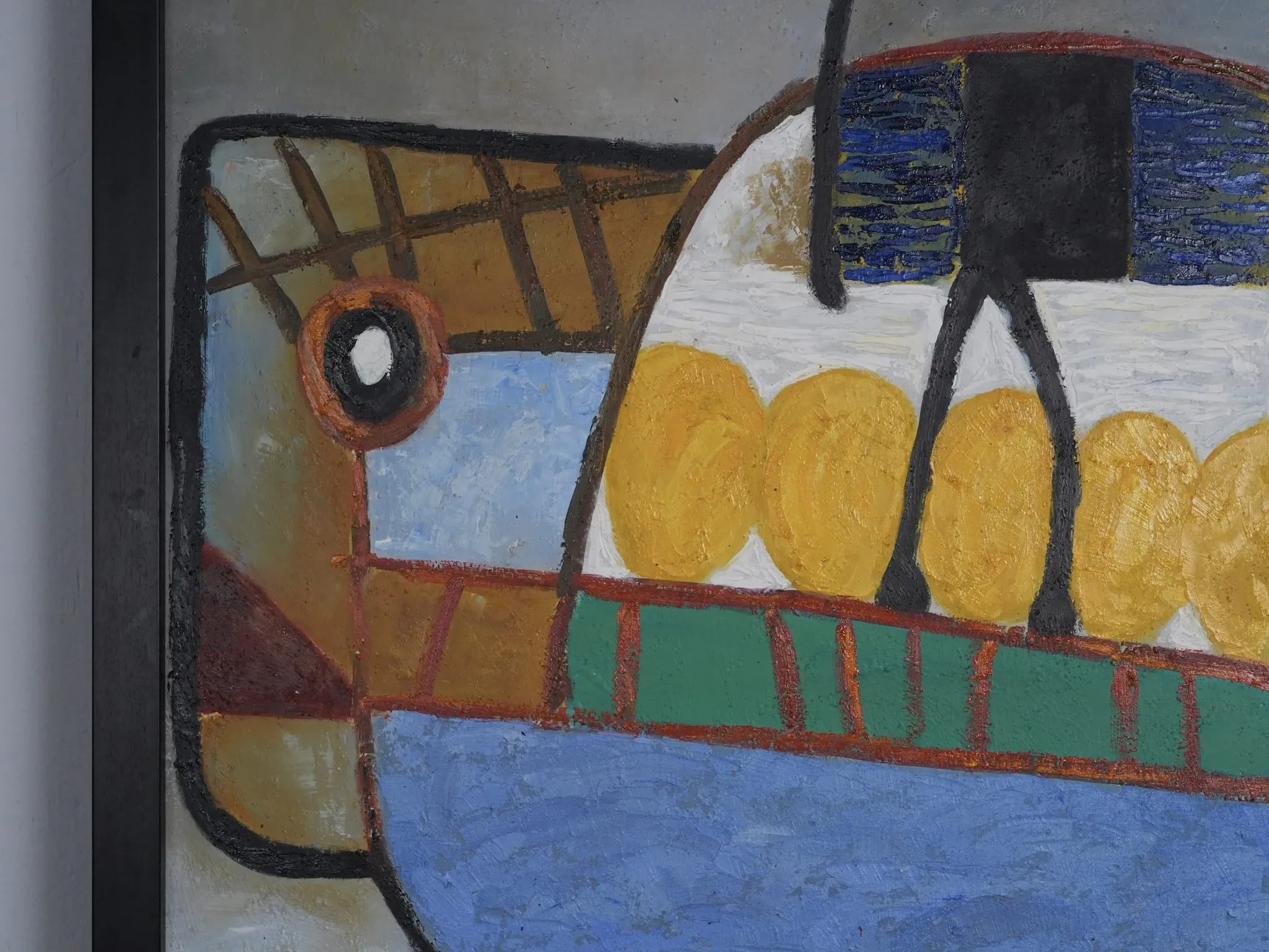 Large-scale “Le Regard” oil painting after Karel Appel, Netherlands, 1990s