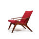 Fauteuil danois en teck et laiton des années 1960