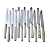 Set of 12 vintage table knives AP 57 Stainless steel and bakelite