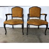 Lot de 2 fauteuils en bois de hêtre
