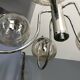 Lustre 5 boules chrome et verre fumé 1960