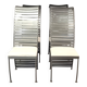 Ensemble de 4 chaises en acier, 1980