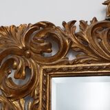Large 20th Century Italian Baroque style richly decorated wall mirror