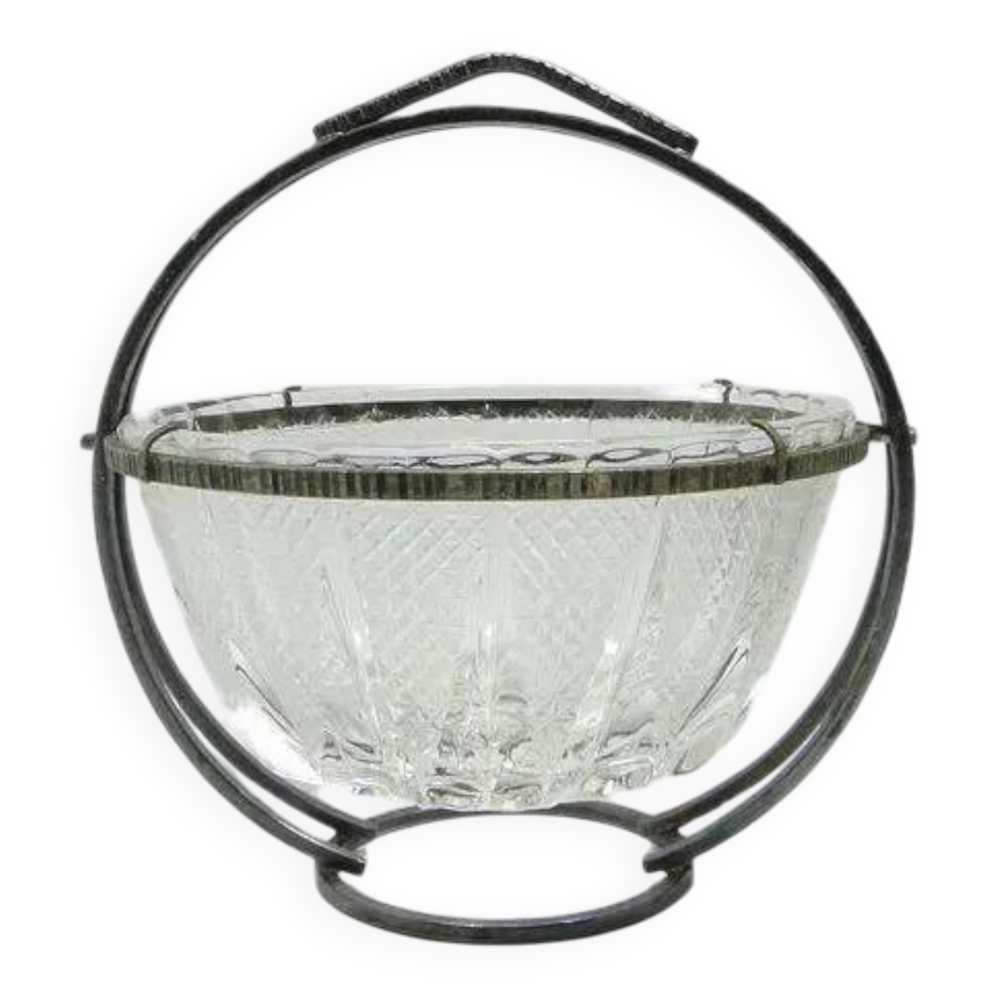 AGT Sugar Bowl, mid-century modern, transparent glass