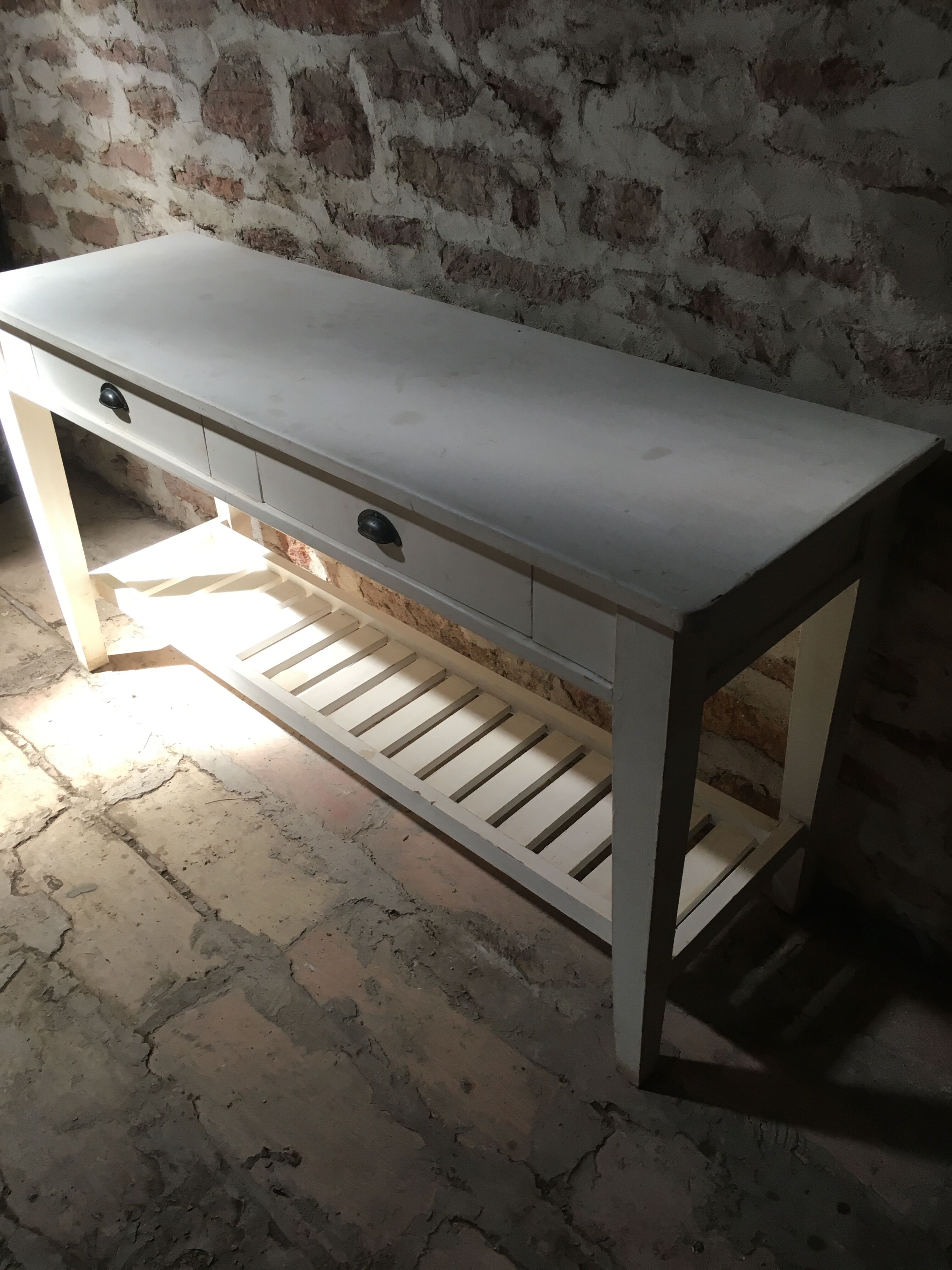 Draper's console table