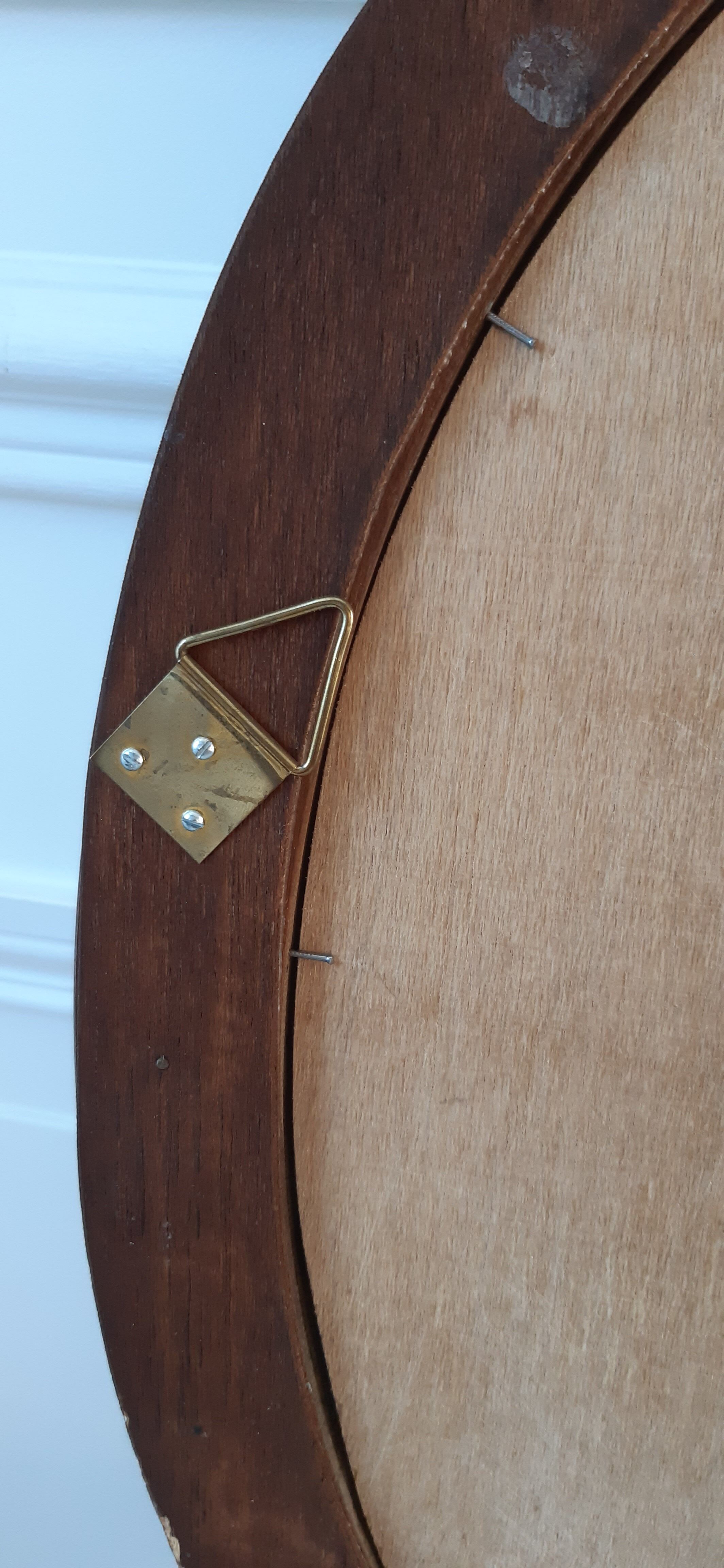 Miroir en bois oval années 30