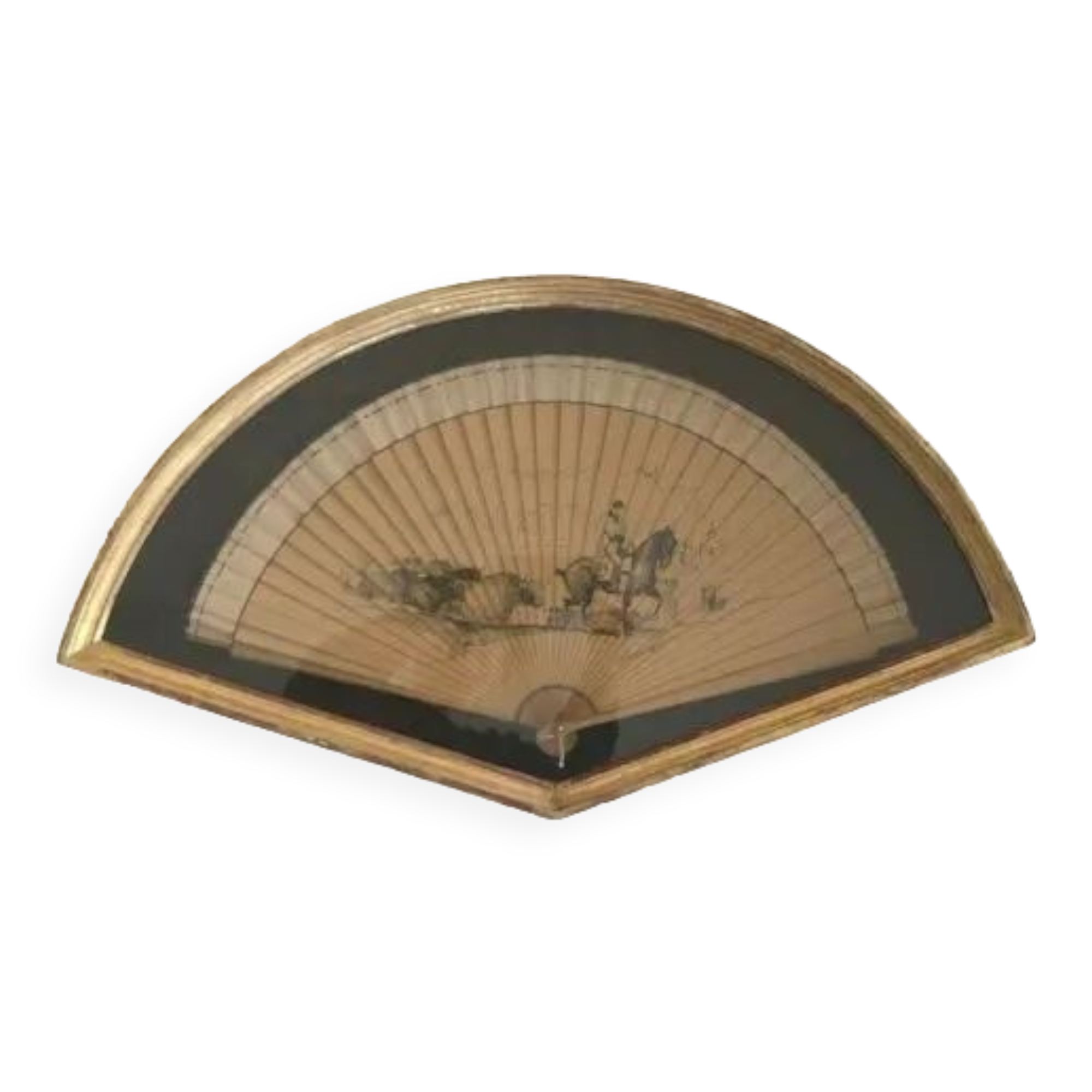 Éventail XIXème encadré