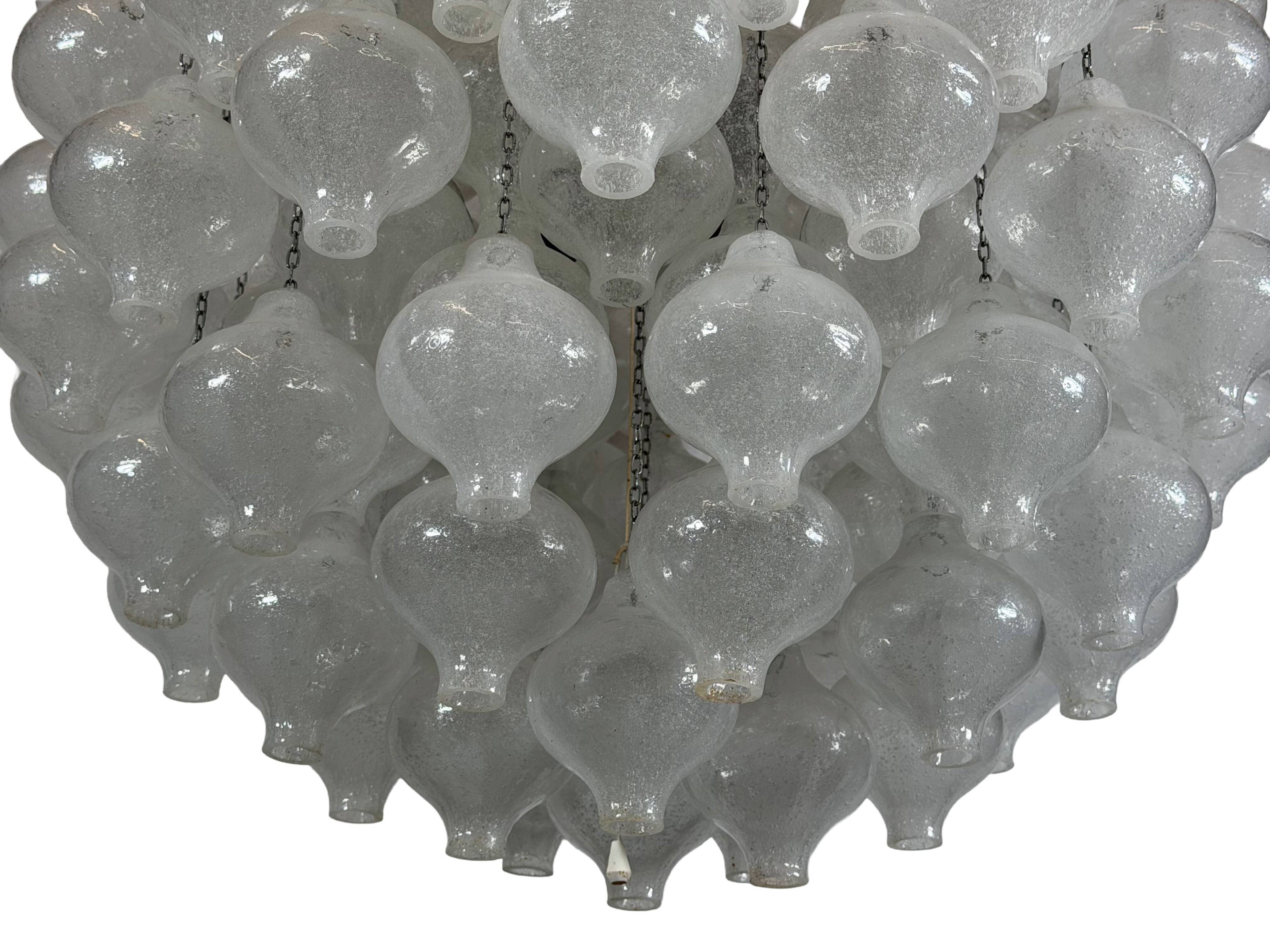 1960s 197070s Tulip Chandelier by J.T. Kalmar for Kalmar Austria