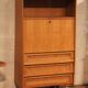 Vintage wicker rattan secretary desk