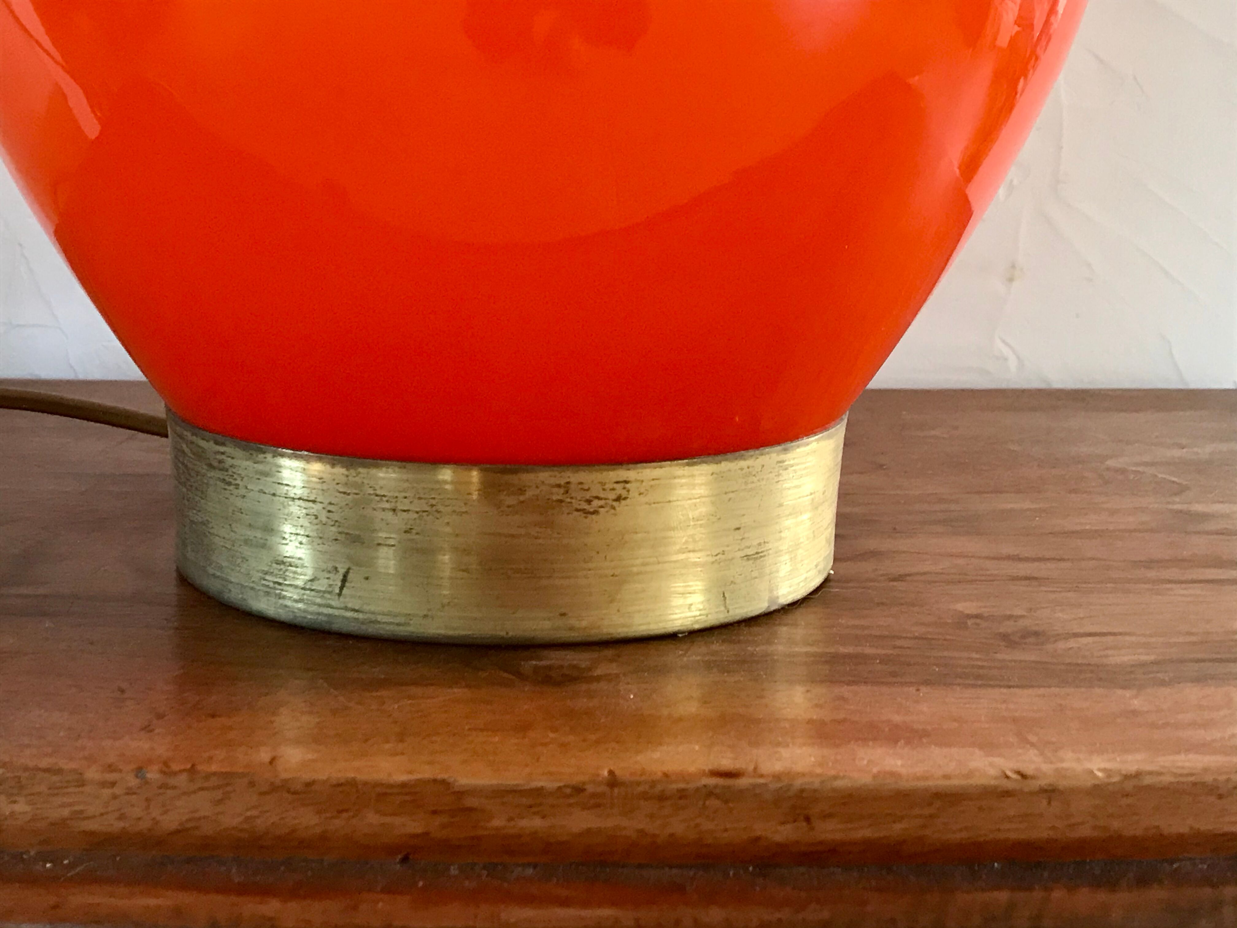 70's dual-light opaline lamp