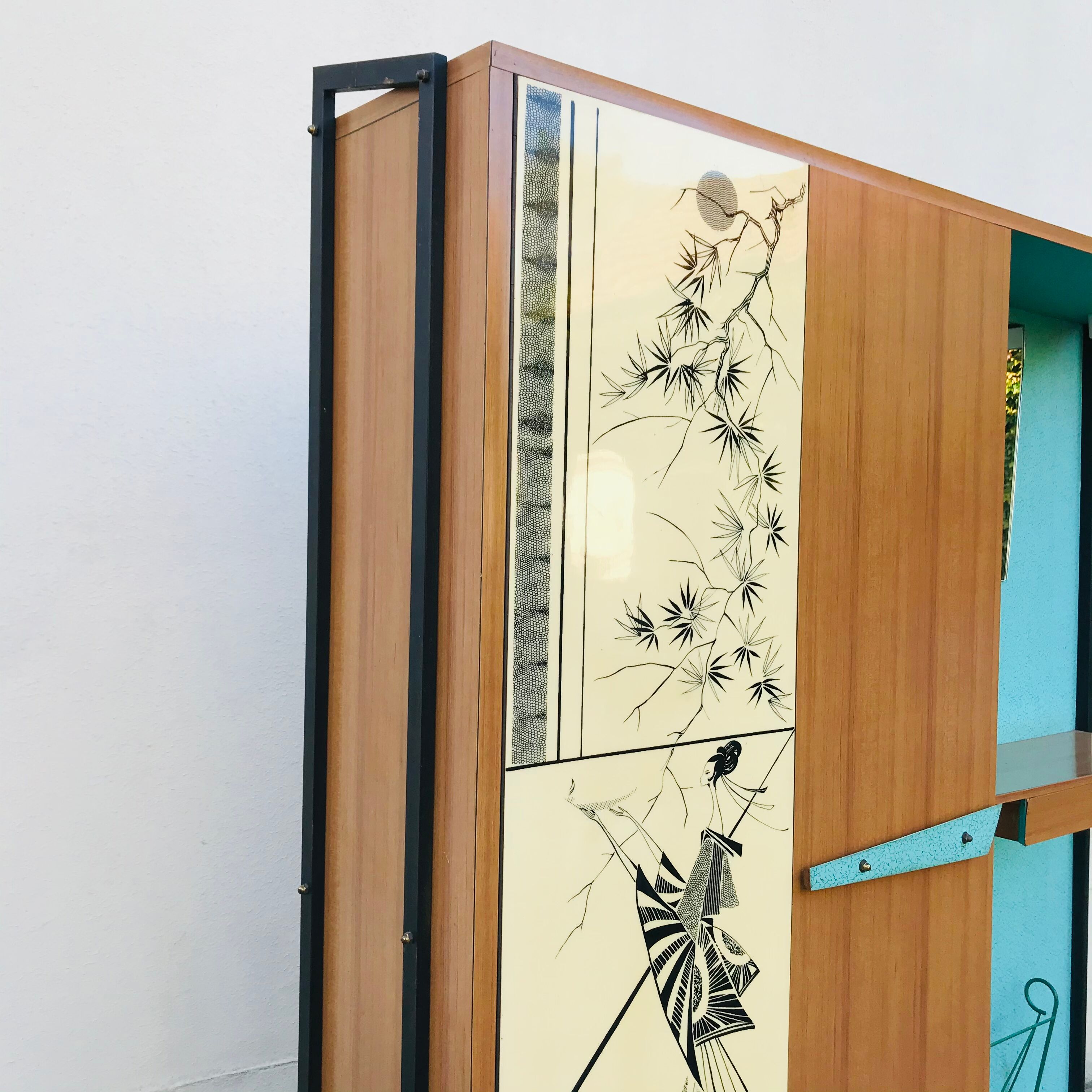 Meuble vestiaire d’entrée design 1960 italy