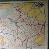 Geographic vintage France duplex channels map