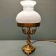 Tripod table lamp - Gilded bronze, opaline - 50s - France