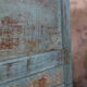 Cabinet 4 solid doors in blue patinated wood