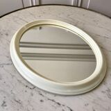 Oval plastic mirror 70s