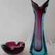 Vase en verre de Murano des années 60