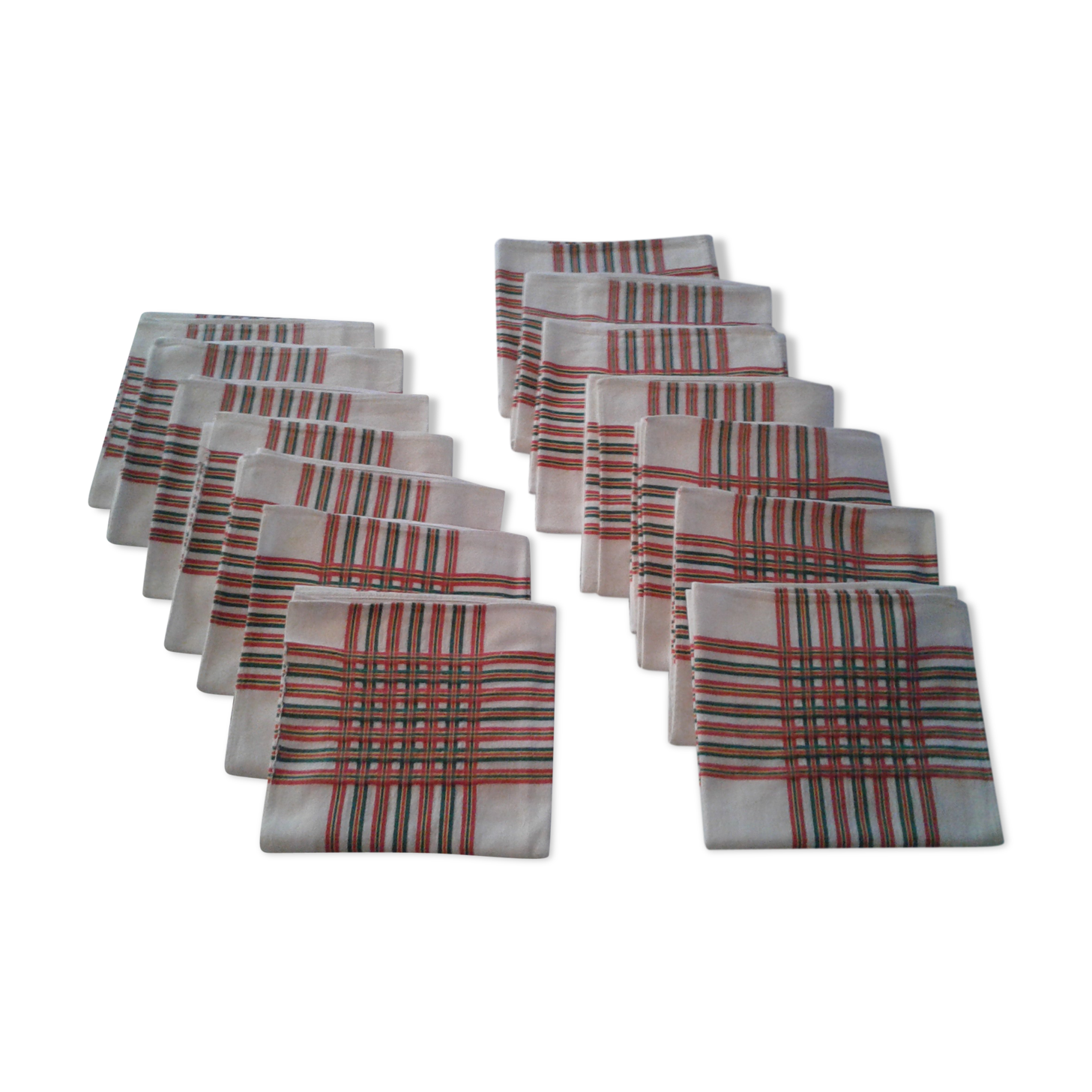 14 napkins. "Basque" decorations vintage