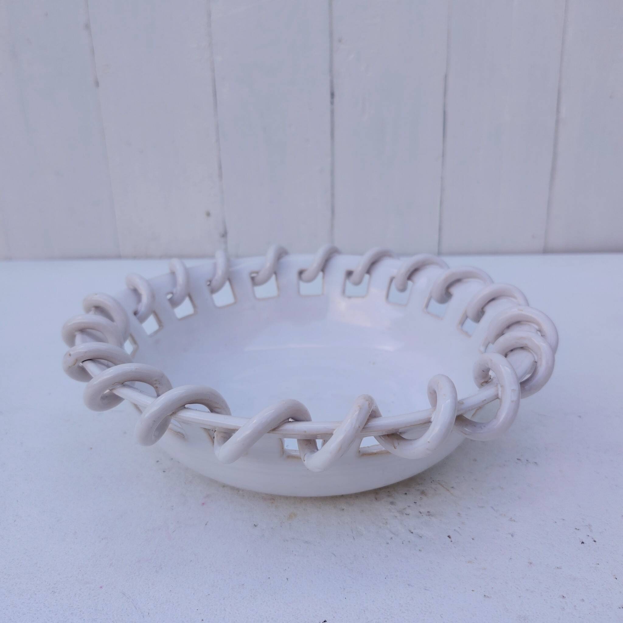 Malicorne earthenware bowl, Emile Tessier, vintage
