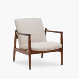 Set of 2 GFM-64 armchairs with footstool