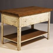 Table de cuisine en fer industriel des années 1950, Tchécoslovaquie