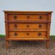 Louis xvi style chest of drawers in cherry wood 3 drawers
