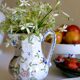 Painted Moustiers earthenware pitcher