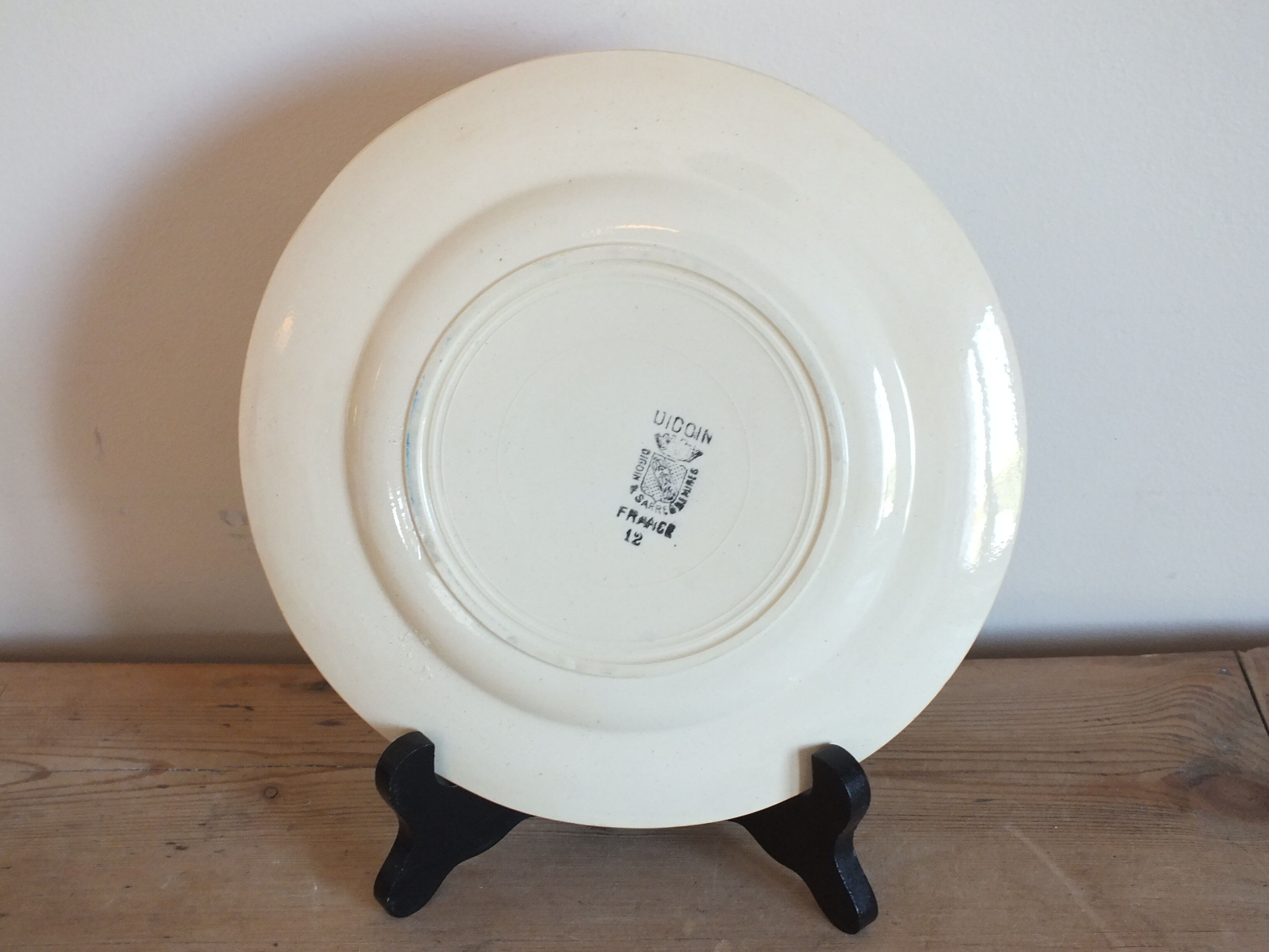 4 dessert plates Digoin Sarreguemines vintage