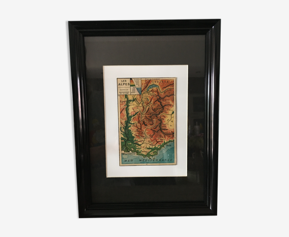 Carte vintage des Alpes