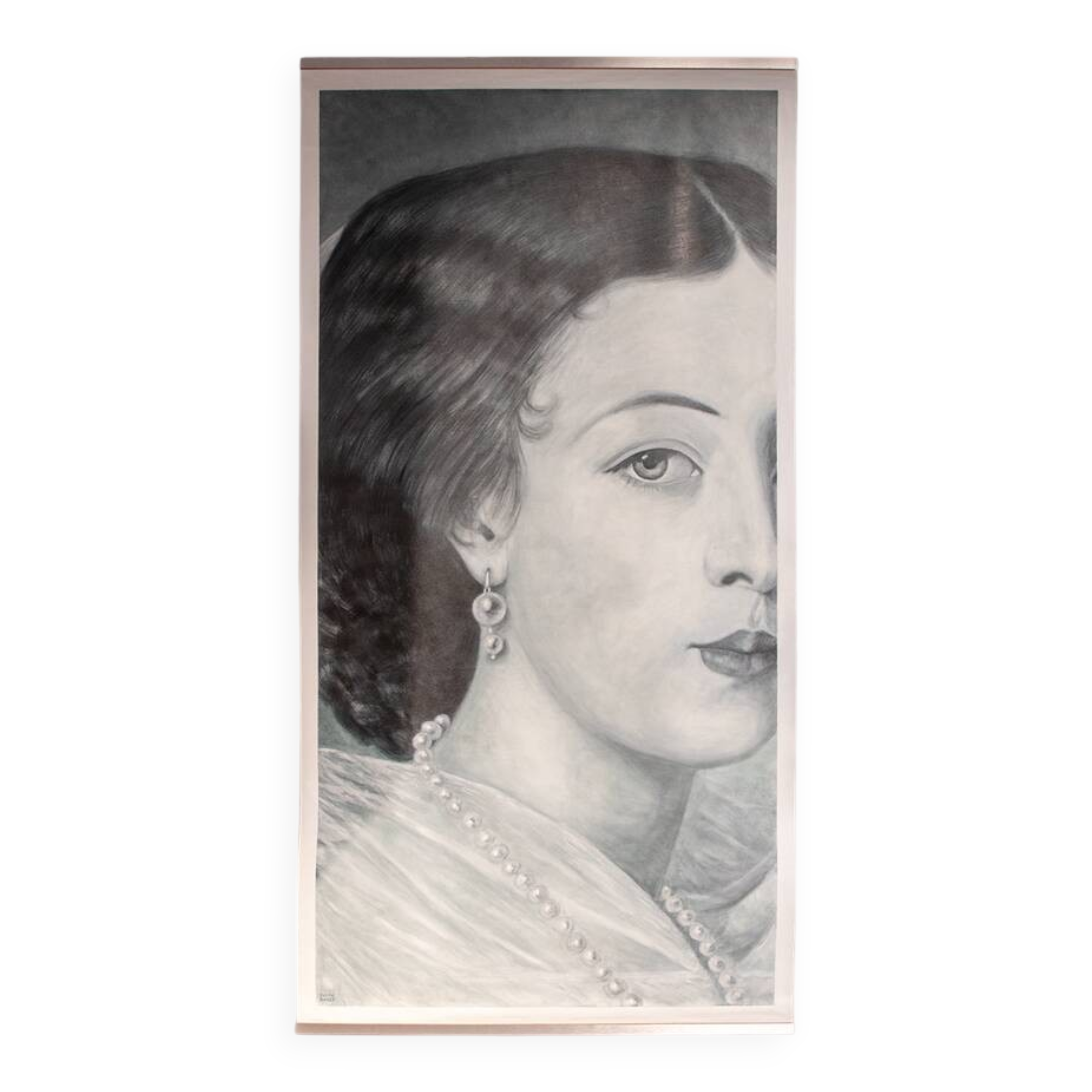 Evelyne Baget Detail of a portrait of a young woman. Contemporary