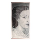 Evelyne Baget Detail of a portrait of a young woman. Contemporary