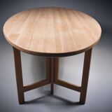 Table à manger en pin cérusé. Ollé Pira. Suède années 1960