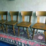 Set of four Brutalist chairs 1940s-1950s