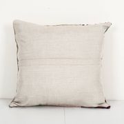 Square Patchwork Kilim Rug Lumbar Pillow Cover, Vintage Wool Kelim Cushion, Tribal Farmohuse Decor