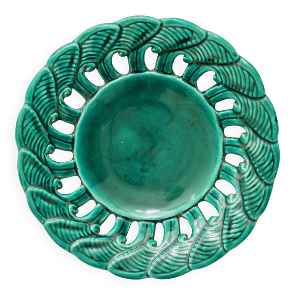 Coupe en barbotine forêt Art Deco début 1900