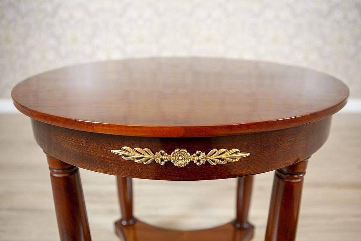 Late 19th Century Biedermeier Mahogany Oval Side Table, 1890s
