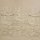 6 old glass champagne glasses
