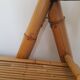 Bamboo and rattan folding chair