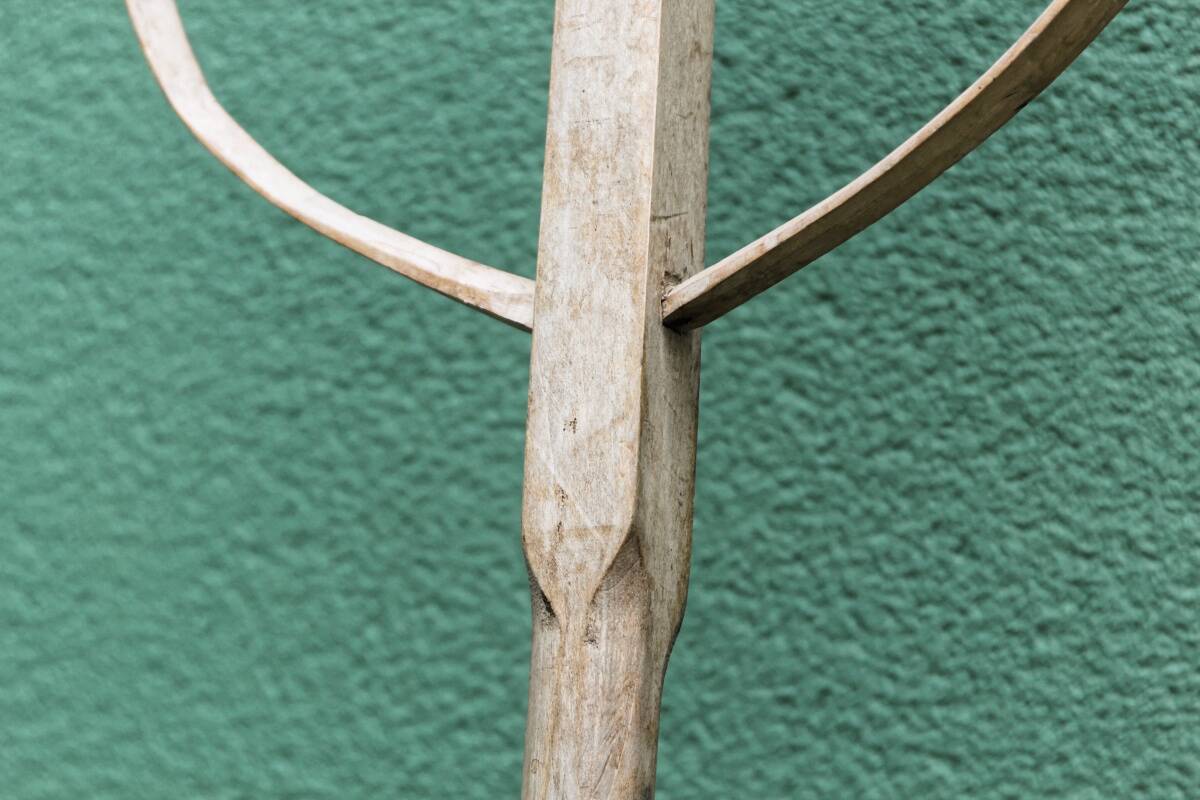 Old wooden fork, popular art
