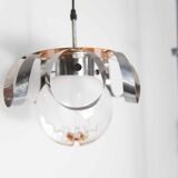 Murano glass globe pendant light, Maazzega edition, Italian design