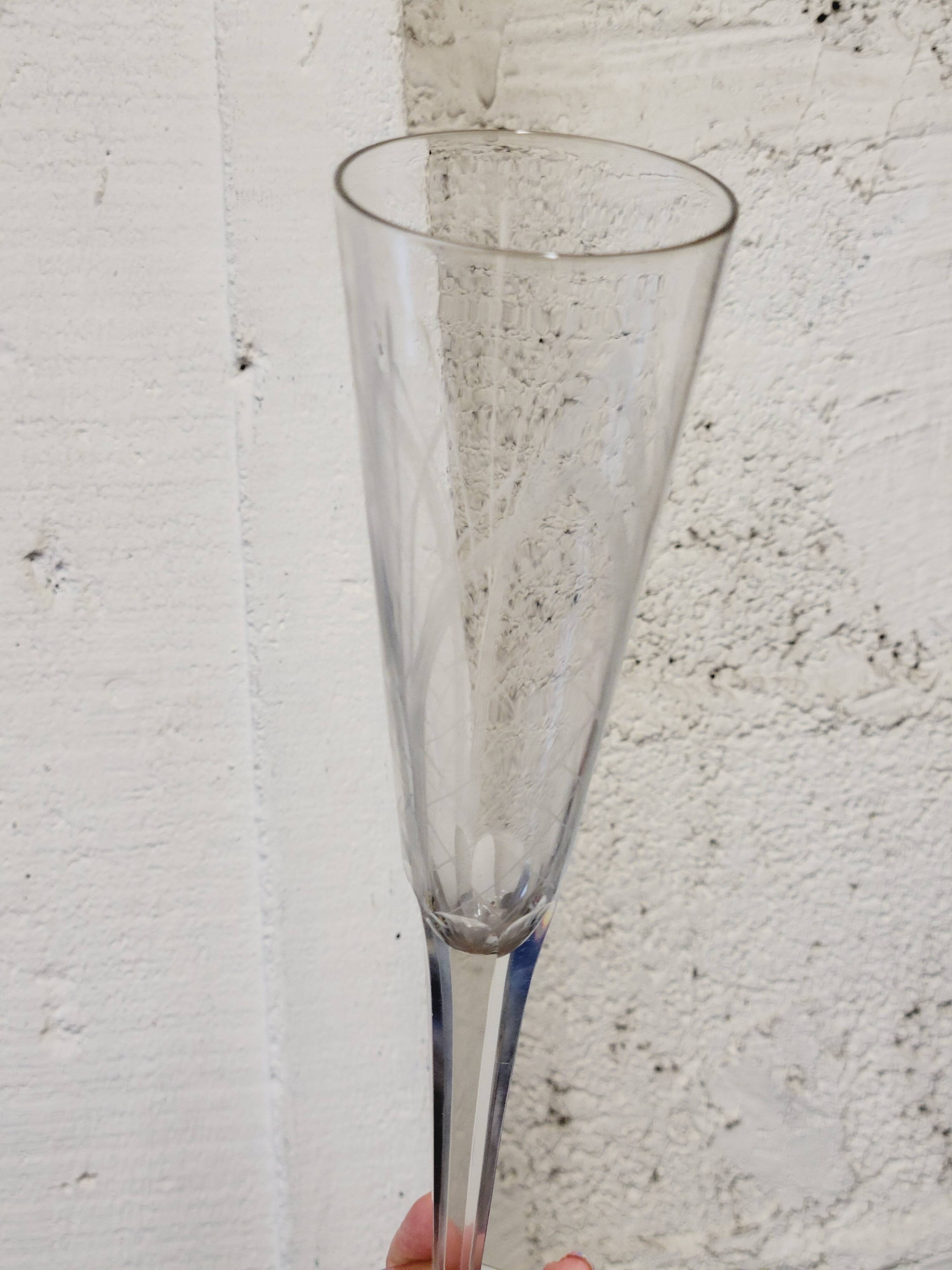 Antique Baccarat / St Louis Cut Crystal Champagne Flute