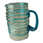 Fine blown glass cider pitcher 18th 19th