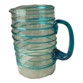 Fine blown glass cider pitcher 18th 19th