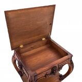 Small table with delicate carving, France, circa 1890.