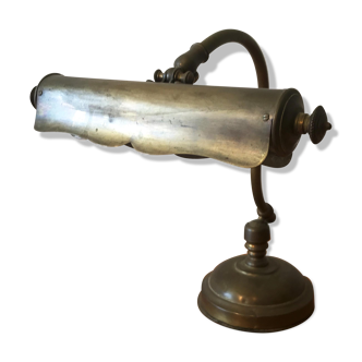 Desk notary bronze piano lamp and brass