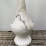 White and gray marble lamp base