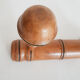 bamboo style wooden coat rack, 2 heads, vintage, 50s/60s, cloakroom, hook