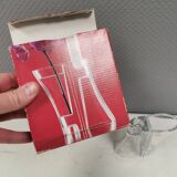 Vintage glass candlesticks/vases from the Danish Holmegaard glassworks.