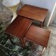 Pull-out tables from the 60s in solid exotic wood published by Younger