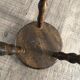 Ancien tabouret tripode bois tourné pieds boules